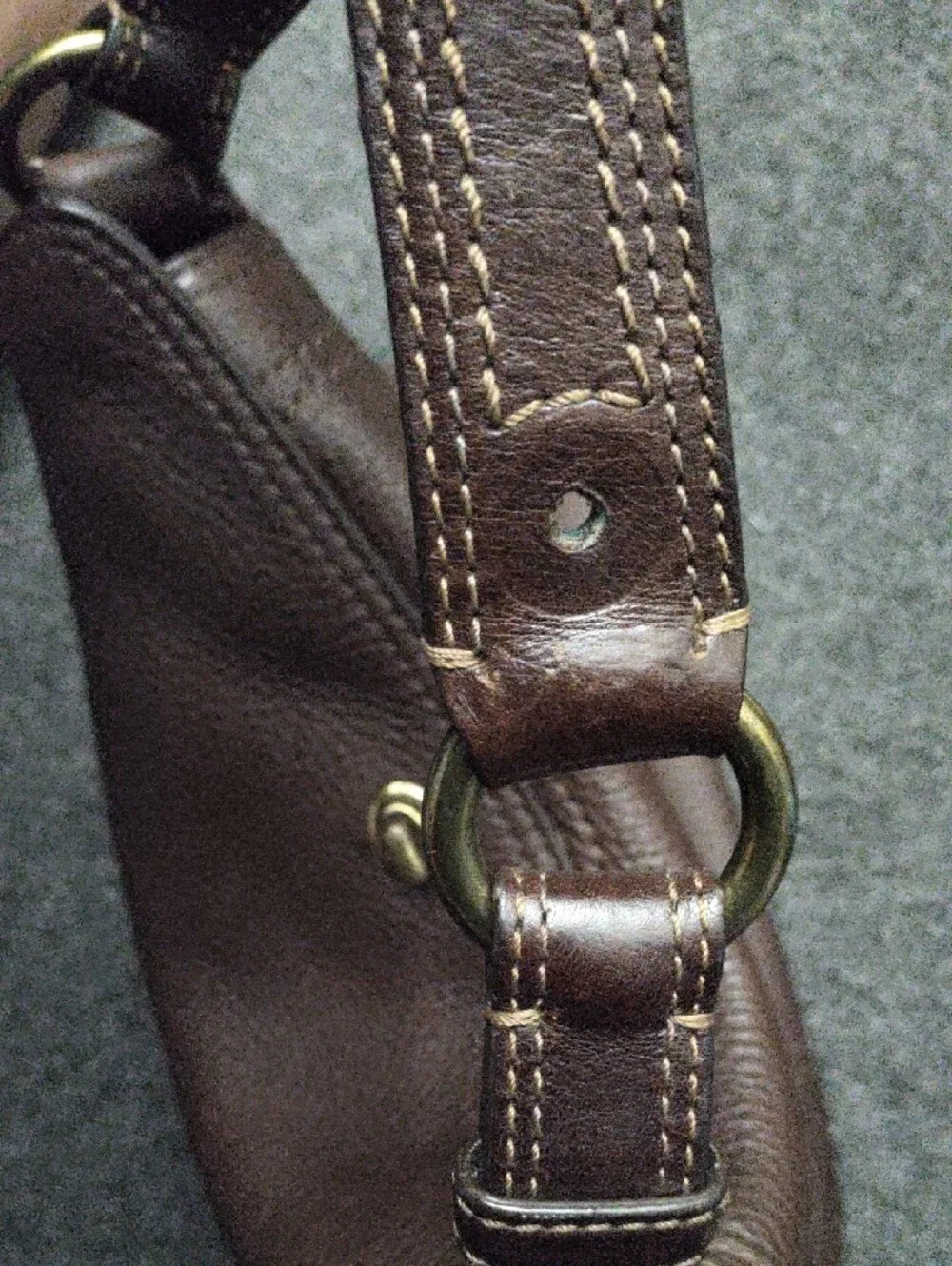 Coach Brown Pebbled Leather Shoulder Bag #10947
